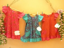 Kids dress apron hippie Goa summer dress girls colorful 10 y 146 152 handmade