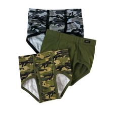 203X04 Hanes BU720C Boys Ultimate Tagless Briefs MD/10-12 Black and Grey