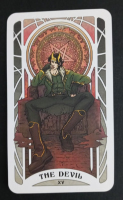 2023 Marvel Tarot Card By Lily McDonnell Loki XV The Devil