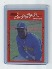 Ken Griffey Jr. 1990 Donruss Error Card, Pink & Blue Dot, No Period After Inc