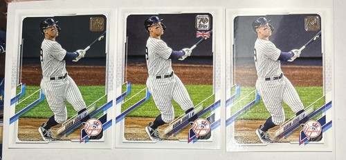 LOT OF 3 Aaron Judge 2021 Topps #99 MLB Baseball Cards Yankees INCLUDES UK CARD