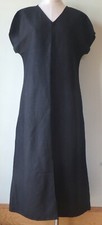 FLAX Designs  LINEN & Rayon DRESS  S      NWOT  YARA  Maxi Dress BLACK