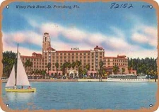 METAL SIGN - Florida Postcard - Vinoy Park Hotel, St. Petersburg, Florida