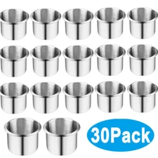 30PCS Stainless Steel Cup Drink Holders for Car Boat Truck Marine Camper RV
