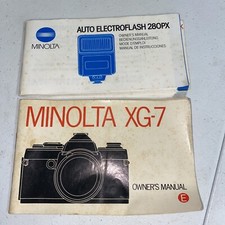 MINOLTA XG-7 INSTRUCTION MANUAL BOOK VINTAGE OWNERS MANUAL. 280PX Manual