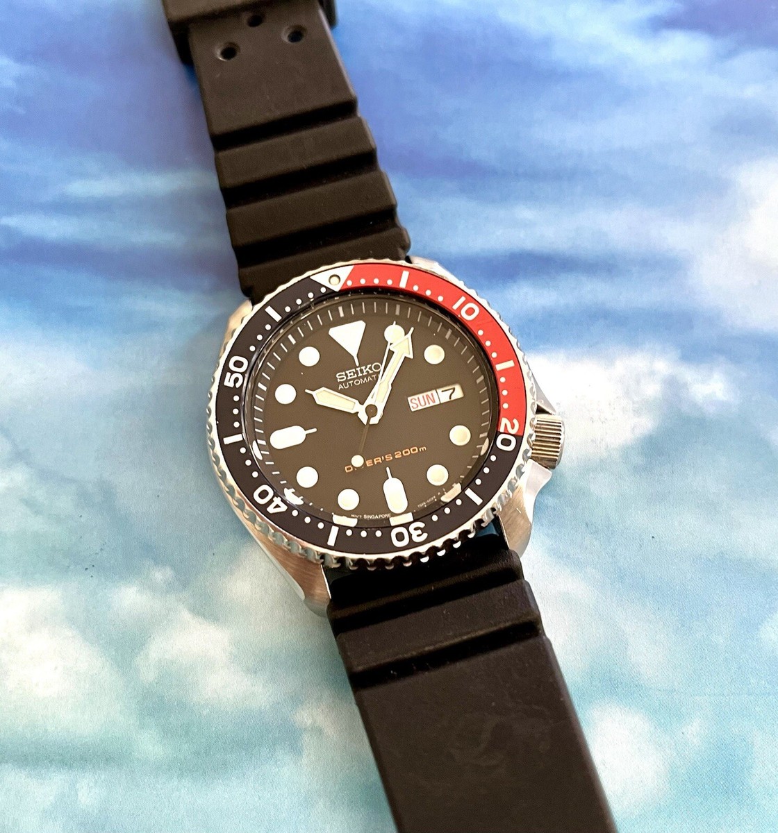 RARE SEIKO 21J SKX 175 7S26-0029 SINGAPORE DIAL PEPSI AUTO RARE SEIKO 21J SKX 175 7S26-0029 SINGAPORE DIAL PEPSI AUTO