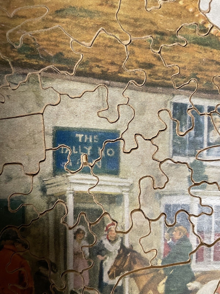 MILTON BRADLEY PREMIER JIG SAW PUZZLE WOOD Good Old Times