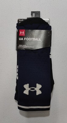 Under Armour Men's Navy Football Crew Socks Size L 9-12.5