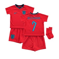 Toddlers Football Baby Kit Red 2022-2023 England Away Beckham 7 Infants Set