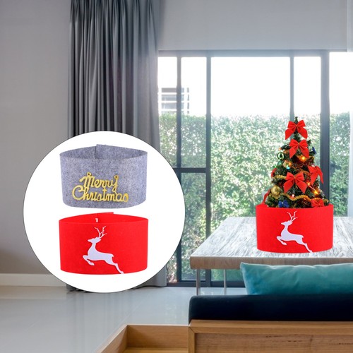 4 piezas Cuello Árbol de Navidad Faldas Árbol de Navidad Navidad Fiesta Decoración Suministros - Imagen 4 de 12