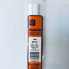Plastruct 90718 Styrene Rectangle Strip 0.010"x 0.187"x 10" (10)