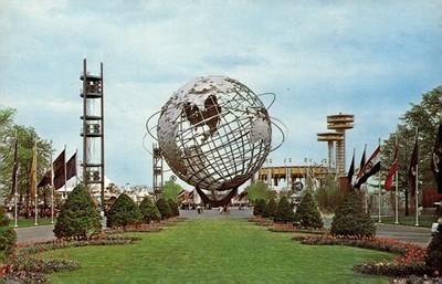 1964 1965 New York World's Fair Queens NY Mid Century Modern Unisphere Postcard