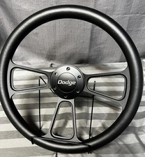 Aftermarket Dodge Steering Wheel 14in Black Billet Aluminum Steering Wheel New Aftermarket Dodge Steering Wheel 14in Black Billet Aluminum Steering Wheel New
