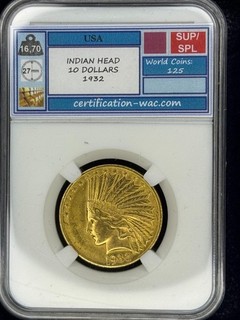 INDIAN HEAD 10 DOLLARS 1932