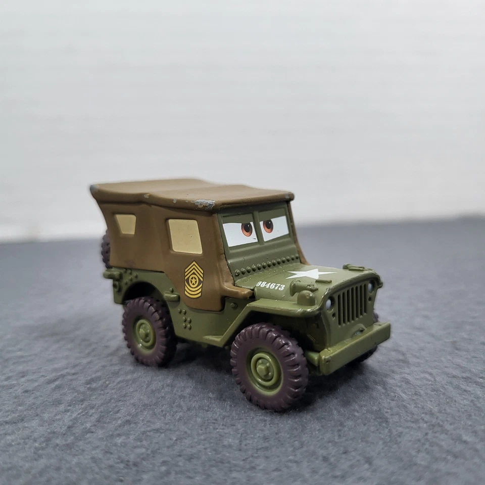 Disney Pixar Cars SARGE Metal Jeep Toy Car Mattel - Image 2 of 4