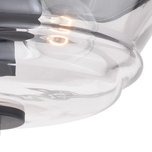 Toledo 2-Light Flush Mount in Industrial and Dome Style 6.5 Inches Tall and 13 - Picture 7 of 10