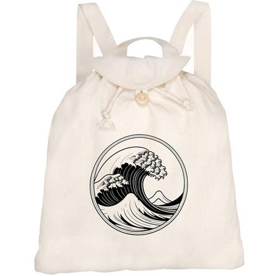 Canvas Rucksack / Backpack ''Tsunami Drawing'' (RK00035723)