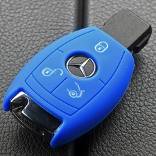 Auto Schl&uuml;ssel f&uuml;r Mercedes Benz H&uuml;lle Cover Blau B-Klasse W242 W246