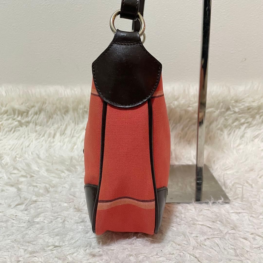 Burberry Blue Label One Shoulder Hobo Bag Red Leather Horse Logo Silver New thumbnail 23