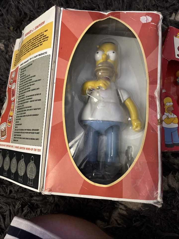 Los Simpson - Juguete de acción de hojalata de cuerda de Homer con lata de cerveza Duff 9 pulgadas 2002 Foto 3 de 4