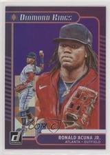 2021 Panini Donruss Diamond Kings Holo Purple Ronald Acuna Jr #16 0a3