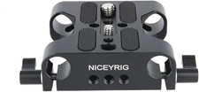 Multipurpose Camera Base Plate with 15Mm Rod Rail Clamp for DSLR Rig Support Sys