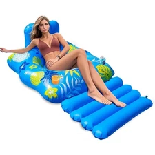 JOSEN Inflatable Pool Lounger Float Heavy Duty Pool Floats Chair for Adults NEW
