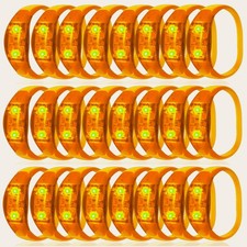 24 Pcs LED Glow Bracelets Sound Activated Led Flashing Bracelet Music Control
