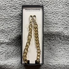 Phone Crossbody Lanyard Gold Metal Chain Strap Universal Fits Any Phone Case