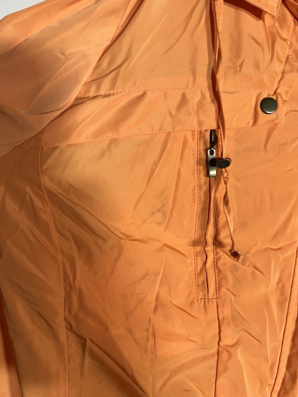 Vintage Pendeleton Bright Orange Packable ZipUp H… - image 10