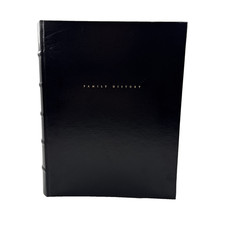 Restoration Hardware Family History Photo Album Black Leather 300 Slots