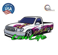 Lowlife Minitruck Decal Sticker Air Ride Bagged Low Life Rider Slammed Truck