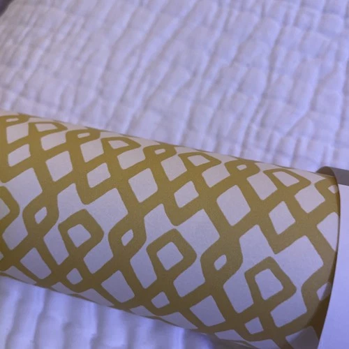Scion Ristikko Yellow/ Cream 1 Roll Opened But Perfect - Picture 5 of 6