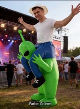 Halloween Kostüm Aufblasbarer Alien Grün mi...