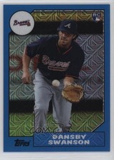 2017 Topps Silver Pack 1987 Design Chrome Blue 3/99 Dansby Swanson #87-DS o7m