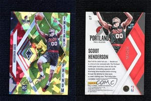 2023 Panini Phoenix Instant Phenom Yellow Ice /175 Scoot Henderson #10 Rookie RC