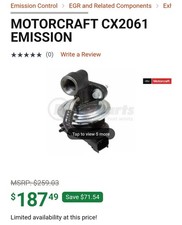 Genuine Motorcraft Exhaust Gas Recirculation Egr Valve Cx-2061