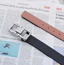 Ferragamo Reversible Black/Brown Men belt 120cm gunmeta finish Gancini buckle