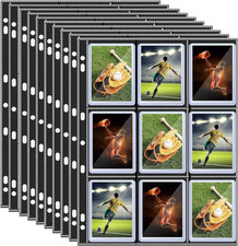 Toploader Binder Pages 9-Pocket, 20 Pack Trading Card Storage Pages for 3" X 4"