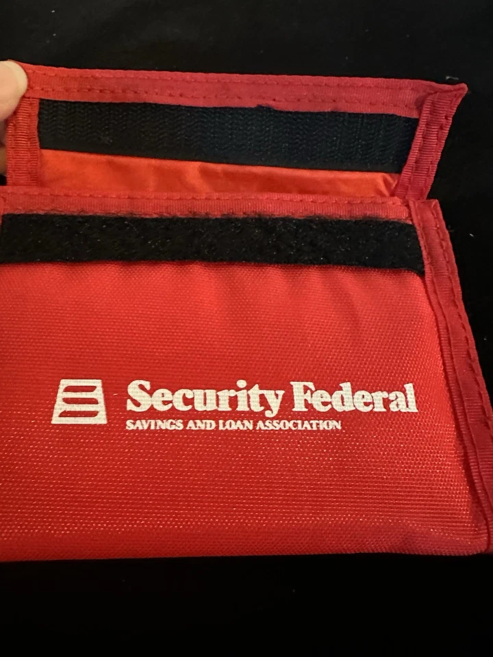 Cleveland Indians Chief Wahoo Canvas Wallet Security Fed sponsor Red - Image 4 of 4