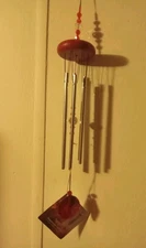 Woodstock Chimes Gem Drop Precious Stones Wind Chime Red 20” New with Tags