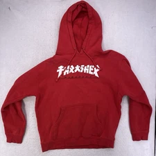 Thrasher Skate Or Die Hoodie Red XL Independent SF Skateboard Magazine VTG