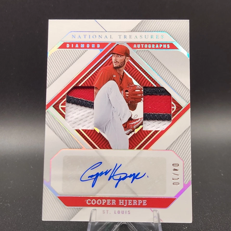 2023 Panini National Treasures DDA-CH Cooper Hjerpe Diamond Auto Patch /10 STL - Image 3 of 4