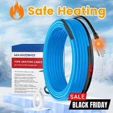 MAXKOSKO 120V Water Pipe Heat Tape for Pipe Freeze Protection, Self-Regulating