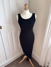 Clips Italian Body-con Midi Black Dress IT 42 D 36 UK 8 