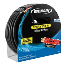 100' ft. x 3/8" in. Rubber Air Hose 300 PSI Air Compressor Hose Heavy Duty 