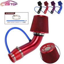 76mm/3" Car Cold Air Intake Filter Induction Kit Pipe Power Flow Hose System