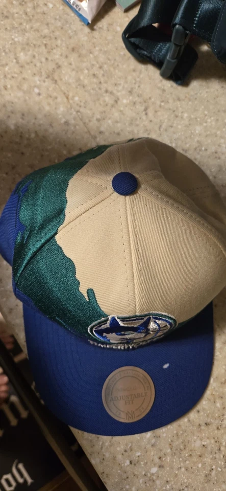 De colección Raro Minnesota Timberwolves Splash Pincel NBA Sombrero Snapback Ness Foto 4 de 4