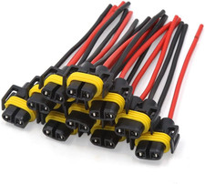 10Pcs H11 H8 880 881 Headlight Fog Light Female Socket Wiring Harness Adapter