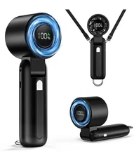 PHENSEN 4 in 1 Turbo Handheld Fan 100 Speed Adjustable 160°Flexible Head 5000mAh
